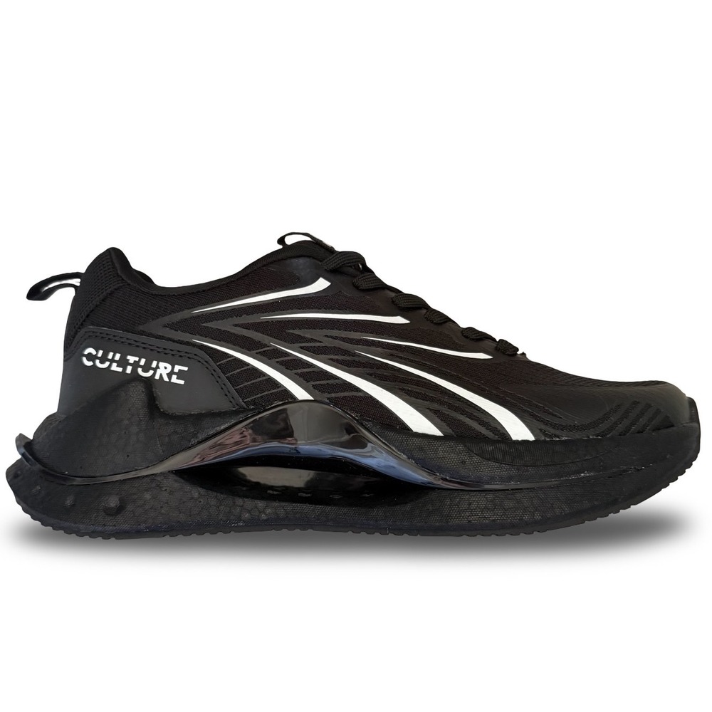 Culture Athletic Sneakers Black White Graphic Lace Up Shoes US M 6.5 W 8.5 - Picture 11 of 11